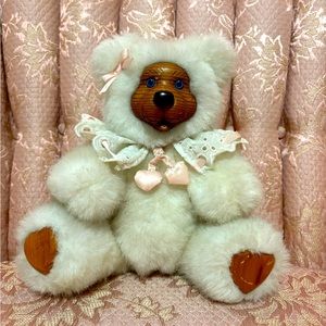 Robert Raikes white Teddy Bear 1989 vintage collectible